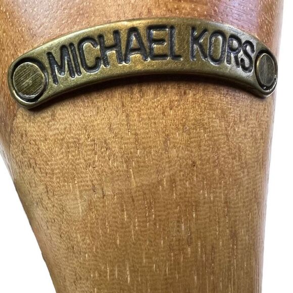 Michael Kors Women's Slingback Wooden Platform Heels Dark Brown Size 10M - Picture 7 of 9